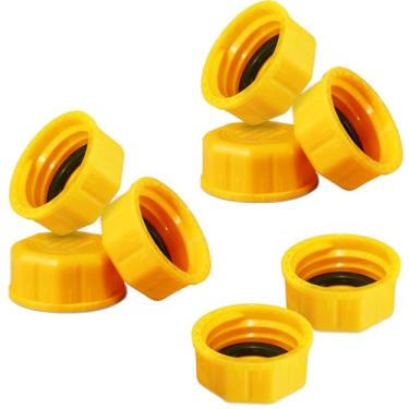 Imagem de Mapleza Tampa de substituição sólida de lata de gás para armazenamento/transporte com altura reduzida para melhor vedação - multiuso (pacote com 8)