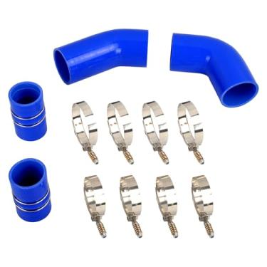 Imagem de FGJQEFG Kit de bota intercooler de silicone resistente compatível com Chevrolet GMC 6.6L Duramax LLY azul 2004-2005