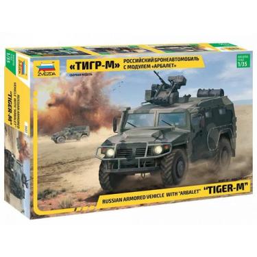 Imagem de 1/35 - russian armored vehicle with arbalet tiger-m - zvezda - 3683