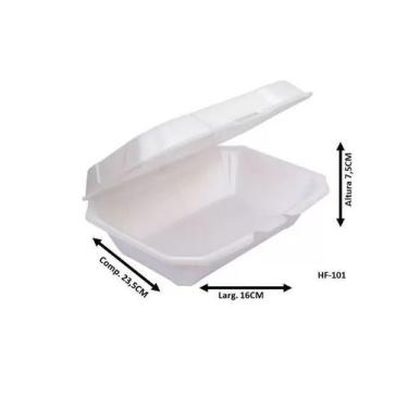 Imagem de Hf101 Lancheira De Isopor Marmitex Hamburgueira- 10un - Isoterm