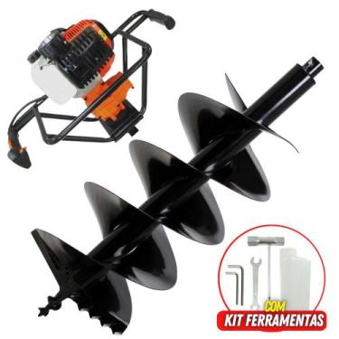 Imagem de Perfurador de Solo Vulcan VPS520 2T 52cc com Broca 80x30cm Ideal Para 