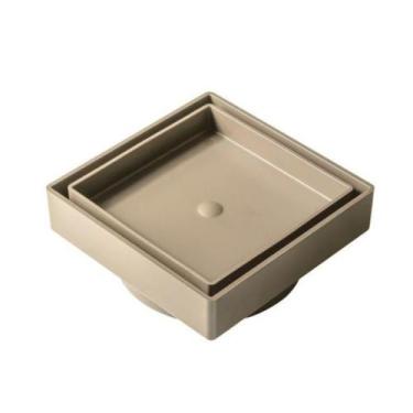 Imagem de Ralo Oculto Invisível Quadrado 10X10 Cm Seca Piso E Porcelanato Várias