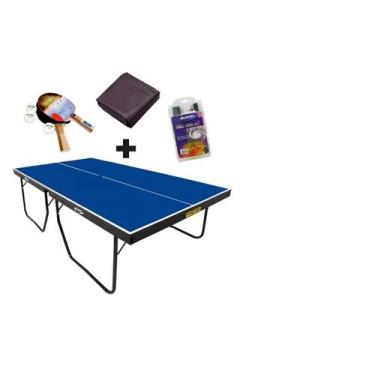 Imagem de MESA DE PING PONG OFICIAL MDF 25mm KLOPF 1090 + KIT Raquetes e Bolinha