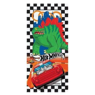 Imagem de Toalha banho Felpuda Estampada Hot Wheels  60cmx1,20m - Lepper