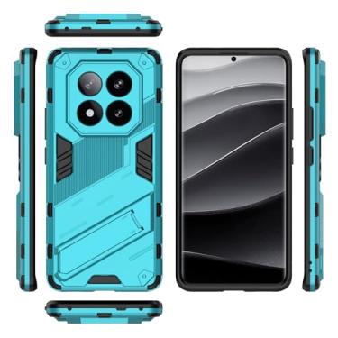 Imagem de Compatível Com Capa Para Xiaomi Redmi Note 14 Pro Plus 5G (versão Doméstica), Capa Protetora Para Telefone À Prova De Choque Kickstand, Capa Protetora Para PC E TPU Para Celular(Blue)