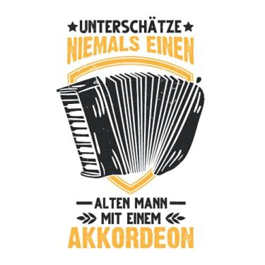 Imagem de Akkordeonist Notizbuch: Ziehharmonika Mann Akkordeon Akkordeonist Geschenk / 6x9 Zoll / 120 leere Notenblätter Seiten