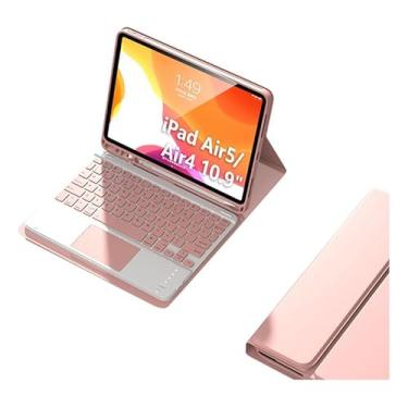 Imagem de Capa Para Tablet Com Teclado Bluetooth Para iPad Air4/Air5 10.9 Polegadas (Rosa, Teclado de toque)