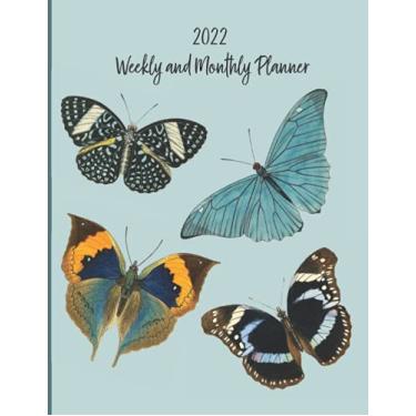 Imagem de 2022 Weekly And Monthly Planner: Sized 8.5" x 11" With Two Page, Side-By-Side Spreads For Each Week And Month For Calendar Year January 1 To December 31, 2022 - 2022 Butterfly Planner