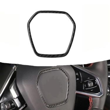 Imagem de Jogon Acabamento da moldura do volante de fibra de carbono seco para Chevrolet Corvette C8 Z06 Z51 Stingray Coupe HTC 2020 2021 2022 2023 2024 painel de capa de etiqueta de volante