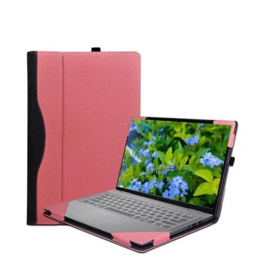Imagem de Capa de laptop para Lenovo IdeaPad 5 de 14 polegadas 2 em 1 14Q8X9 14AHP9 14IRH9 14IRU9 manga, bolsa protetora de couro PU, acessórios para notebook PC (rosa)
