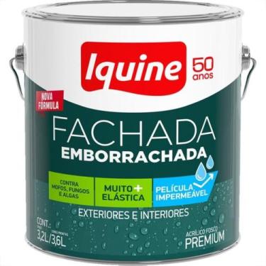 Imagem de Tinta Acrilica Iquine Fachada Emborrachada Acrilico Premium 3,6L Branc