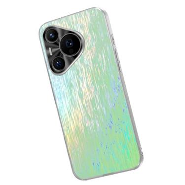Imagem de LTLMYDAM Verde, 70, capa fina para Huawei Pura 70 Ultra/70 Pro/70 Pro+/70, capa moderna com estampa de cor deslumbrante com tudo incluso capa de proteção de lente antiqueda
