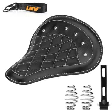 Imagem de LKV Assento De Motorista Solo De Motocicleta Com Kit De Hardware De Montagem De Base De Assento Assentos Personalizados Chopper Bobber Ajuste Universal Para Harley Davidson Sportster Xl 1200 883 48
