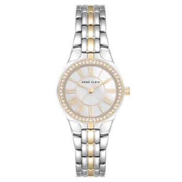 Imagem de Anne Klein Relógio feminino premium com detalhes de cristal, Prata