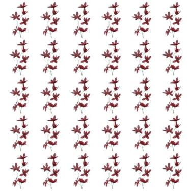 Imagem de PATIKIL Coroa de flores falsas de orquídeas, 30 peças de arranjos de flores artificiais, coroa de cabelo para velas flutuantes, vaso para decoração de centro de casa, casamento, vinho