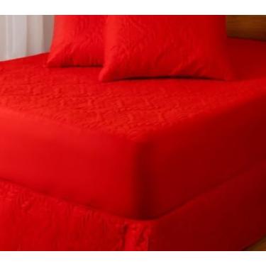 Imagem de Lençol Protetor Impermeavel Matelado(vermelho,Casal)
