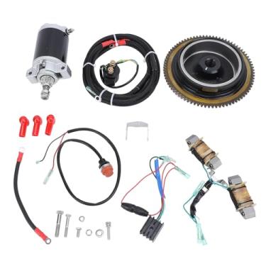 Imagem de Kit de Conversão de Partida Elétrica, Kit de Partida Elétrica Ao Motor de Partida de Barco 66m 85550 10 Volante para 4 Tempos 15h P Motor Externo