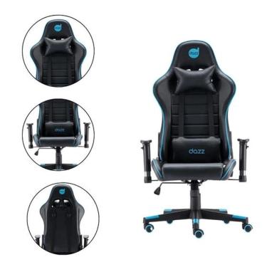 Imagem de Cadeira Gamer Prime X V2 140 Kg Com Altura do Encosto Regulável E Almofada Dazz