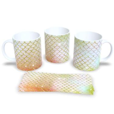 Imagem de Caneca Estampada Escamas de Sereia – Para Sonhadoras e Fãs do Mar (Mod.13)
