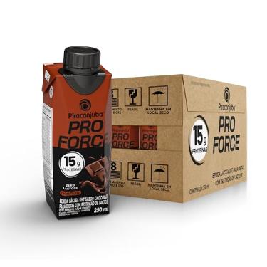 Imagem de Piracanjuba ProForce 15g de Proteínas Zero Lactose Sabor Chocolate - 12 Unidades de 250ml
