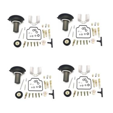 Imagem de Kit de reparo de carburador, válvula de agulha de diafragma de êmbolo, parafuso de ar para GY6 125CC ATV Go Kart Scooter PD24J (4 peças)