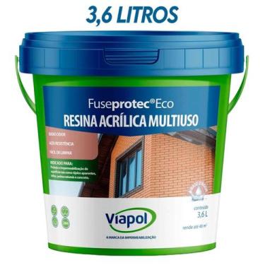 Imagem de Resina Acrílica Base Agua Incolor Premium Fuseprotec 900ml e 3,6l Viap