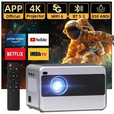 Imagem de Projetor COOLKANGAROO 4K com 850 ANSI Lumens - WiFi 6 e Bluetooth 5.3