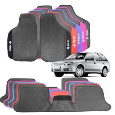 Imagem de Tapete Automotivo Parati G1 G2 G3 G4 1982 a 2013 Borracha 3 Peças Detalhe em Carpete Personalizado Track Field Quadrada Surf (Vermelho)