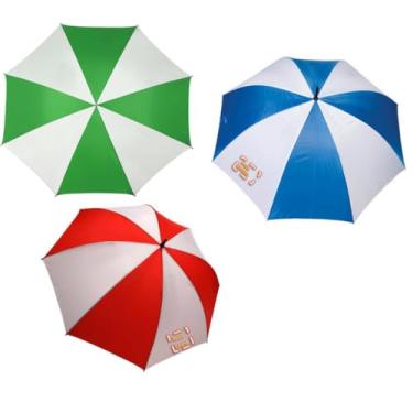 Imagem de Guarda-sol Grande Liso Praia Pesca Piscina Alumínio 1,80m(Verde/Branco)