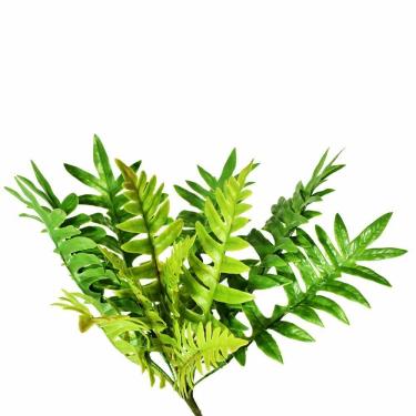 Imagem de Galho De Samambaia Artificial Pendurar Flor Arte 35cm