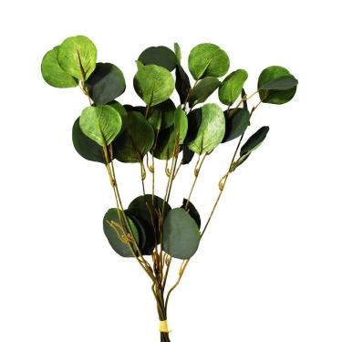Imagem de Folhagem Artificial Eucalipto Verde C- Powder 53cm Flor Arte