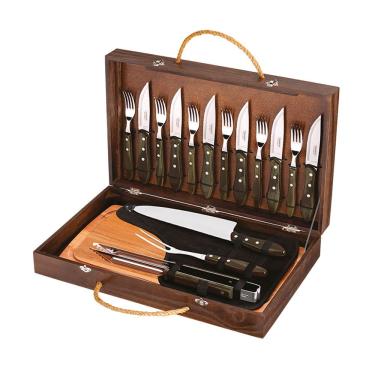 Imagem de Kit Churrasco 17 Peças Tramontina 21198966 Marrom