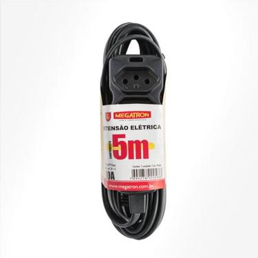 Imagem de Extensao Megatron Pp Plano 3x0,75x5,0m Ate 220v Preto