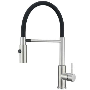 Imagem de Torneira de Cozinha Flexível Suporte Magnético Monocomando em Inox Escovado