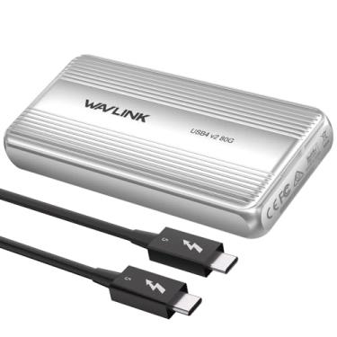 Imagem de WAVLINK Gabinete SSD M.2 NVMe de 80 Gbps com ventilador de resfriamento compatível com Thunderbolt5/4/3/USB4, suporta SSD B+M/M-Key NVMe 2280, funciona com Mac M4 Pro