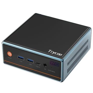 Imagem de Trycoo Mini PC WO4, processador AMD Ryzen 5 5500U (4.0GHz), 16GB DDR4 RAM 512GB SSD, suporta 4K @60Hz saída tripla/WiFi6/BT5.2/Dual RJ45/USB3.2 (R5 5500U 16GB RAM 512GB SSD)