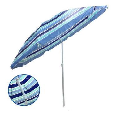 Imagem de Guarda Sol 2,40m Articulável Haste 32mm Way Estampa Azul - Importway