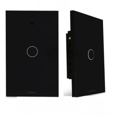 Imagem de Interruptores domésticosInterruptor Inteligente Tomada (1 Botão SEM Neutro PRETO)