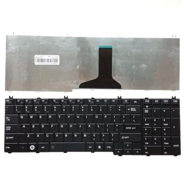 Imagem de Siakoocty Teclado de substituição para laptop US Layout para Toshiba Satellite C650 L650 L670 L675 C660 C660D L755 L750 C650D C655D L510 L515 V000220070 sem moldura, sem trackpoint, sem