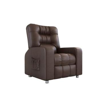 Imagem de Poltrona Papai Reclinavel MX-7 Azera material sintético Marrom - Matri