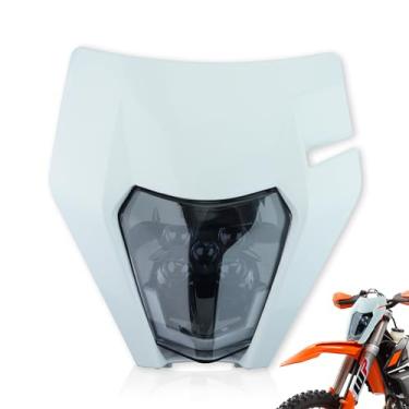 Imagem de fewfuss Dirt Bike Led Farol Motocicleta 2017-2019 Kit de Faróis Enduro para EXC EXCF SX SXF XC XCF XCW XCFW (Branco-Dual5)
