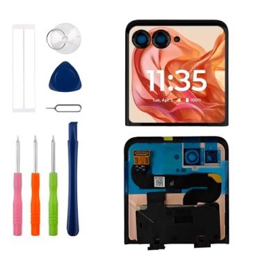 Imagem de Tela AMOLED para Motorola Razr 2024 (Razr 50) Tela LCD de 9.1 cm Montagem Digitalizador Touchscreen com Kit de Ferramentas de Reparo - Tela Externa Pequena