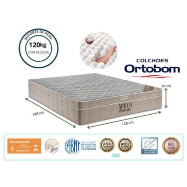 Imagem de Colchão Casal Viúva  Ortobom Airtech SpringPocket Molas Ensacadas 128x