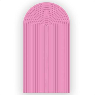 Imagem de kit festa decoração Painel Romano Capa Lisa multicolorido Para Festas Aniversario 1x2 m Decoração Tecido Elástico Veste Fácil(Ripado Rosa)