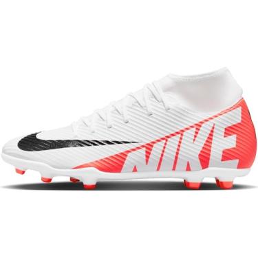 Imagem de NIKE Cano Alto de Futebol Masculino, Crimson brilhante, branco, preto, 13