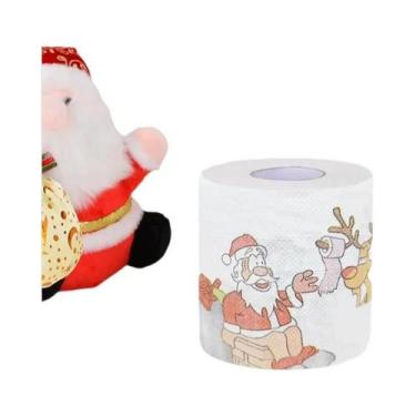 Imagem de Decoração de Natal em Papel Higiênico - Papai Noel, Natal 2024 e Ano N