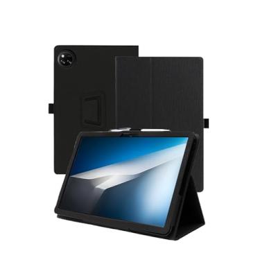 Imagem de Capa para tablet Doogee Tab A9 Pro+ Android 15 de 11 polegadas, capa de couro premium WUNIAK para Doogee Tab A9 Pro+ Android 15 Tablet de 11 polegadas com alça de mão para tablet, preta