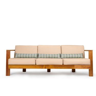 Imagem de Sofá 3 Lugares Bahamas Sarja Impermeável Bege