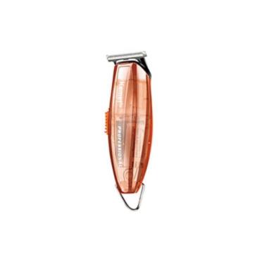 Imagem de Maquina Cabelo Barba Laranja Transparente Com Bateria Recarregavel Kemei