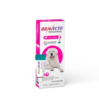 Imagem de Antipulgas e Carrapatos MSD Bravecto Transdermal Cães 40 a 56 kg 1400 mg